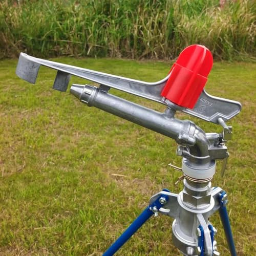 Gartenbewässerungsanlage, 5,1 cm landwirtschaftlicher Bewässerungssprühsprenger Farm 360° drehbarer einstellbarer Bewässerungssprenger großflächige Bewässerungssprühung für Farmen, Obstgärten