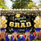 Abschluss Graduation Congratulations Grad Banner-2024 Graduation Party Plastic Backdrop - 71 x 43.3 Congrats Grad Banner Large Class of 2024 Decorations, Photography & Grad Party Supplies(Black)