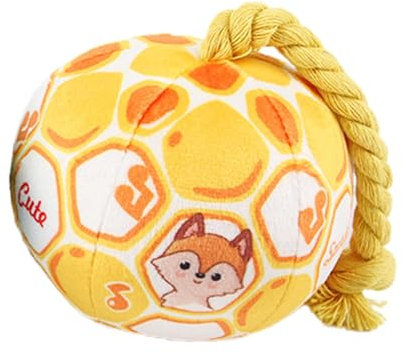 Aizuoni Hundebälle, Lustiger Ball für Hunde,Outdoor-Hundespielzeug, elastischer Hundespielzeugball | Weicher, sanfter Kicherball, Hundebälle mit Baumwollseil für große Hunde, drinnen, Zuhause,