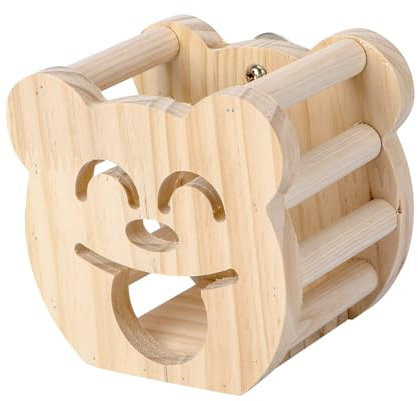 VILLFUL Rabbit Grass Feeder Rack Wooden Guinea Pig Hay Holder Smooth Edges Pet Supply Hay Feeder for Rabbits