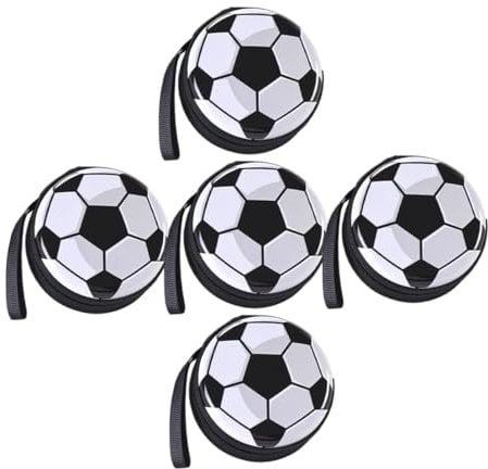 Supvox 5stücke Teiliges Fußball Münzbeutel Kreative Runde Geldbörse Aus Vielseitige Aufbewahrung Für Münzen Snacks in Kindgerechtem Fußball-Design Als Geschenk Für Fußballfans