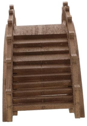 Cabilock Miniatur Holzbrücke Für Mikrolandschaften Aus Stabilem Massivholz Dekorative Kleine Bogenbrücke Für Garten Teich Bonsai Und Miniatur-Szene Wetterfest Stilvoll Und Vielseitig Einset