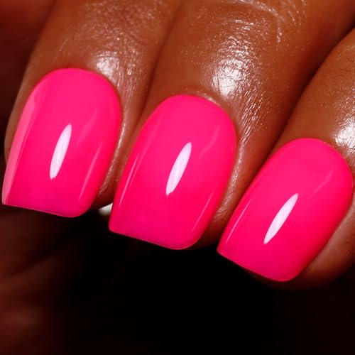 Ozzeal Neon UV Nagellack, Heiß Rosa UV Gel Nagellack Soak Off Led Neon Rosa Gel Nail Polish Starter Maniküre Salon DIY Zu Hause Für Frauen 15ML
