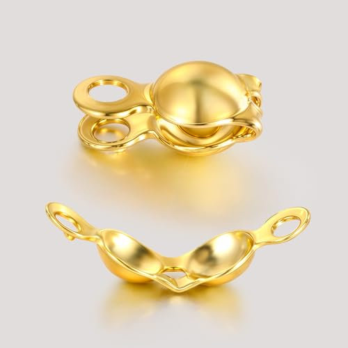 Mabor Lot de 100 perles à sertir dorées pour la fabrication de bijoux, cache-nœuds de 4 mm, pour fabrication de bracelets et colliers