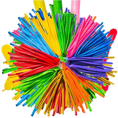 50 Stück Modellierballon Multicolor 260Q Lange Ballons zum Binden von Ballonbogen Tiere Herstellung Twisting Magic Ballons Kinder Geburtstag Hochzeit Party Supplies
