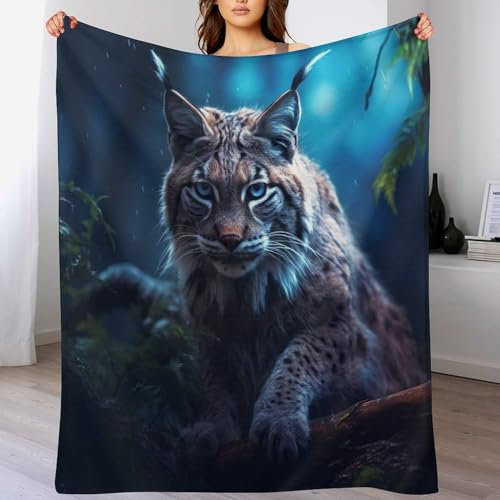 PPZYY Decke Luchs Decken Tagesdecke - Weiche Flannel Decke Sofadecke - Wohndecke Sofaüberwurf Bettüberwurf （180×200cm）
