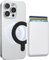 Magnetic Wallet, Compatible with MagSafe Wallet, 3-Card Holder, for iPhone 16/15/14/13/12/11 Series, 3-Card Holder, Vegan Leather (White)