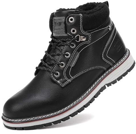 AX BOXING Scarpe Uomo Invernali Caldo Pelliccia Fodera Scarponcino Invernale Stivali Antiscivolo Stivaletti Taglia 41-46 EU