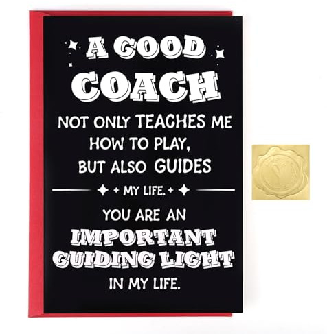 Penitue Danke Trainer Karte für Männer & Frauen, Baseball Basketball Volleyball Fußball Coach Ruhestand Geschenk mit Umschlag für Trainer Wertschätzung