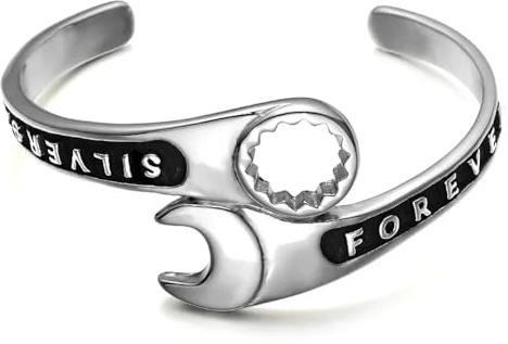 Hao Wu Xuan Mode Schraubenschlüssel Armband Reparatur Werkzeug Schraubenschlüssel Manschette Offenes Armband Männer Motorrad Fahrer Punk Rock Party Schmuck Geschenk