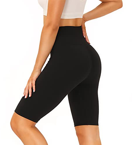 SIMIYA Cycling Shorts Women High Waist Tummy Control Gym Shorts | Comfort Yoga Shorts Womens Tights Soft Strech Pants for Running Biker Workout