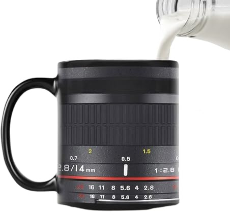 Vesidoloy Tasse à café en céramique avec objectif d'appareil photo pour bureau, pour homme et femme, anniversaire