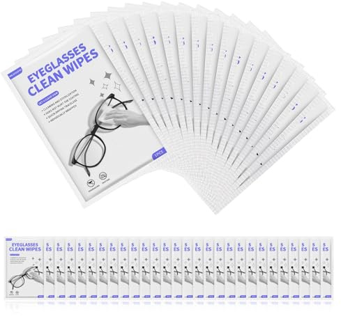 Flintronic 120 Pack Glasses Cleaner Wipes, Individually Wrapped Lens Cleaning Wipes, Suitable for Glasses, Cameras & Binoculars, Phone and Computer Screen