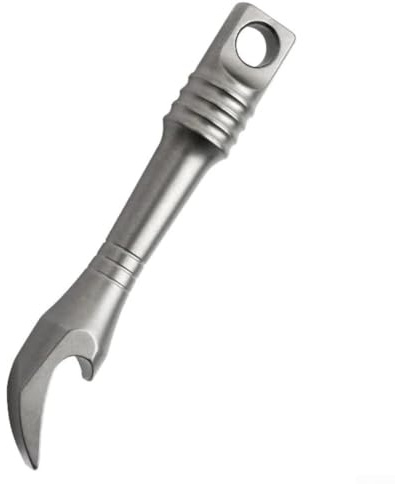 Startbuymore EDC Titan-Brecheisen mit Flaschenöffner und Hebelstange, Schlüsselanhänger-Befestigung, leichtes Gadget für einfachen Transport und Verwendung