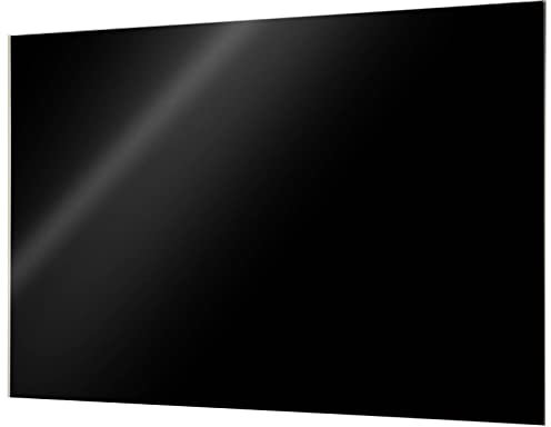 VISCOM® Tableau magnétique en verre à la surface inscriptible – Tableau noir sans cadre au design moderne – Tableau mural avec aimants néodyme, feutre & effaceur inclus – 60 x 90 cm, noir
