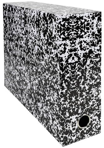 Exacompta - Réf. 89720E - Lot de 5 Boites transfert Annonay en papier imprimé verni - Dos 90 mm - Oeillet en métal - Pour format A4 - Dimensions 25,5 x 34 x 9 cm - Couleurs assorties - Livrées montées