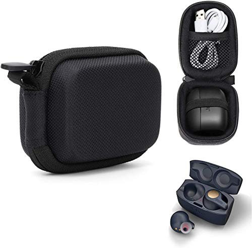 CaseSack True Wireless Earbuds Étui pour écouteurs sans fil Jabra Elite 75t, Elite 65t, Elite Active 65t, Elite Sport True sans fil, poche en maille pour câble et sangle élastique sécurisée
