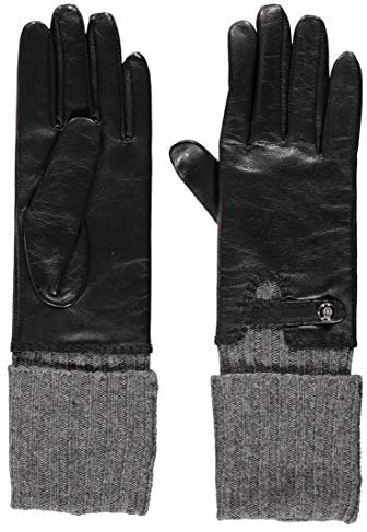 Roeckl Damen Colmar Lederhandschuhe, Black, 6.5