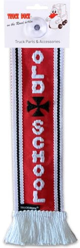 TRUCK DUCK® LKW Auto Minischal Old School Trucker Mini Schal Wimpel Flagge Fahne Saugnapf Spiegel Deko