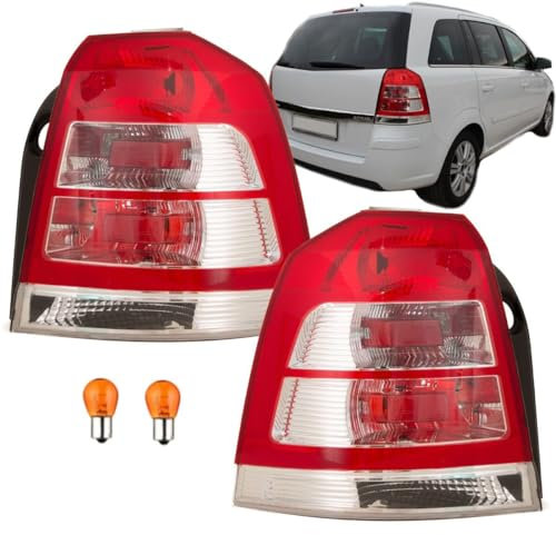 DM Autoteile 60980 Set Opel Zafira Rückleuchten Set Rechts & Links Rot-Weiß Facelift 08-12
