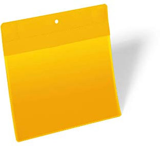 Durable Magnetische Kennzeichnungstasche Extra Stark A5 quer, Packung à 10 Stück, Gelb, 174604