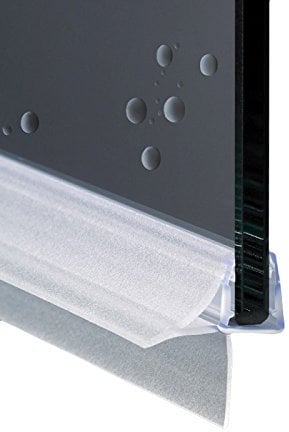 Guarnizione Box Doccia Profilo Orizzontale di Ricambio con Aletta Morbida Gocciolatoio | Vetro 6mm 8mm EC-18-604 (200 cm)