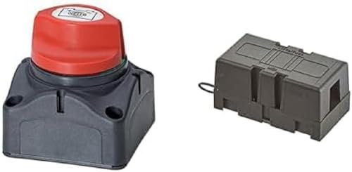 HELLA 6EK 002 843-071 Hauptschalter, Batterie - Drehbetätigung - Anschlussanzahl: 2 - geschraubt - Schließer - Gewindesteigung: 1.5mm & 8JD 743 136-001 Sicherungshalter