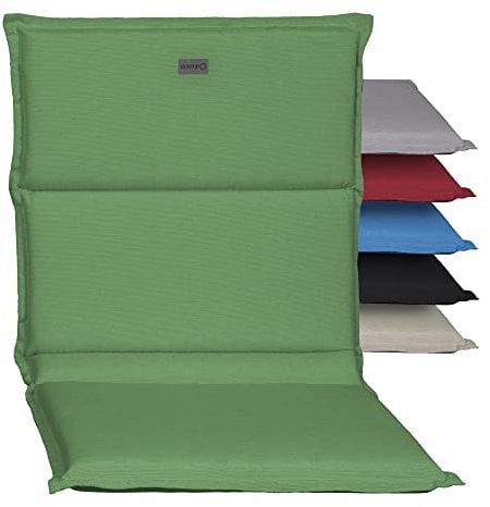 acamp Niedriglehner Auflagen Paddy Model D | Made in EU nach Öko-Tex Standard | Lichtechte Gartenstuhlauflagen Niederlehner ohne Ausbleichen | Atmungsaktive Stuhlauflage Niedriglehner in Hell-Grün