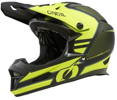 O'NEAL | Mountainbike-Helm | MTB Downhill | Robustes ABS, Ventilationsöffnungen für Luftstrom & Kühlung, ABS Außenschale | Fury Helmet Stage V.23 | Erwachsene | Schwarz Neon-Gelb | Größe L