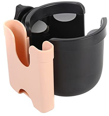 2 en 1 Portavasos para Cochecito con Soporte para teléfono,Portavasos para Manillar de Silla de Paseo Portabidones de Bebé 360 Grados Ajustable Portabiberón para Carrito de bebé