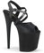Pleaser FLAMINGO-824 Blk Ecopelle/Nero Opaco, Nero Ecopelle Nero Opaco, 39 EU