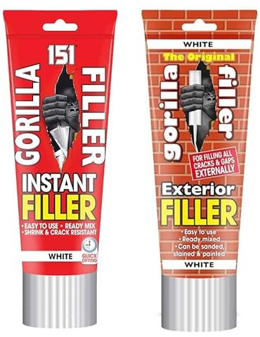 Expanding Foam Filler Waterproof Gorilla Filler, Interior and Exterior Filler Dries White (Instant Filler)