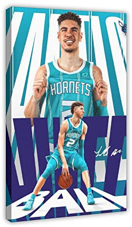 TSALF Bilder Wohnzimmer Modern Kein Rahmen LaMelo Ball Poster American Basketball Player 3 Wandkunst Gemälde Bild für Wohnzimmer Häuser 60x90cm