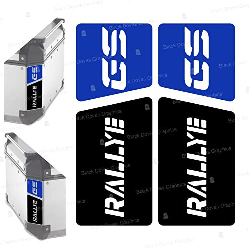 Reflektoren Aufkleber kompatibel mit GIVI Monokey Trekker Outback Topcase Aluminium 42 58 Liter Motorrad Rallye (schwarz-blau)