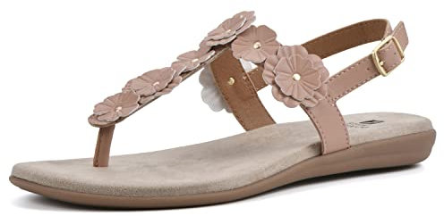 WHITE MOUNTAIN Femme Liftoff Sandale Plate, Rose poudré Lisse, 38.5 EU