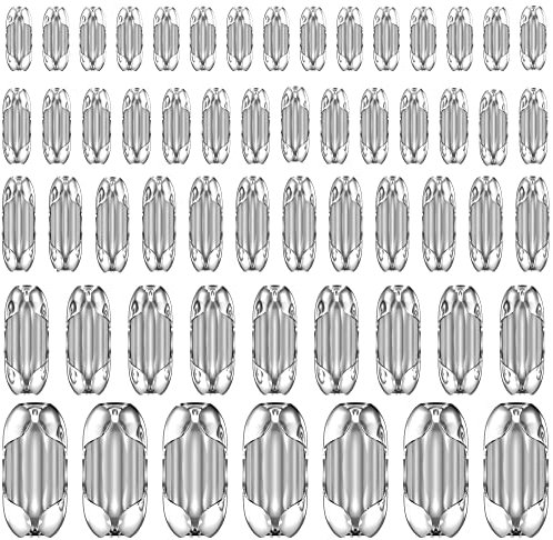 OIIKI 150pcs Silver Stainless Steel Ball Chain Connector Clasps for 1.5/2.0/2.4/3.2/4.5mm Ball Chain Clips