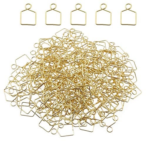 ZZHXSM Kronleuchter-Verbindungsstücke, 12 mm, goldfarben, für Kronleuchter, Lampe, Metallclips zur Befestigung von Kristallen, Kronleuchter, Aufhänger Stifte, 200 Stück