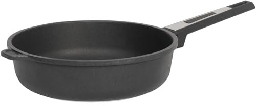 SKK große Guss Hochrand-Bratpfanne Ø 28 cm - induktionsgeeignet - Antihaft beschichtete Schmor-Pfanne mit hohem Rand - Made in Germany