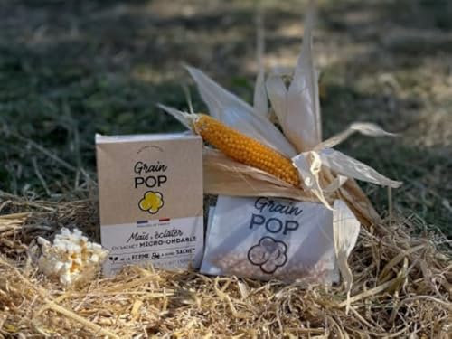 2 Box nature Grain Pop [2x10 sachets]- Popcorn micro-ondables - grain de maïs
