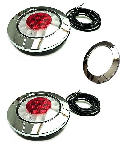MelTruck® 2x LED Rückleuchte Nebelschlussleuchte Rückfahrscheinwerfer 12/24V Anhänger Ring