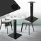 ML-Design Tischgestell Single Schwarz Höhe 72cm, aus pulverbeschichtetetem Stahl, Metall Tischsäule mit 43x43 cm Bodenplatte, Esstisch Einzel Tischuntergestell, Indoor & Outdoor, Tischfuß Tischbein