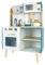 Leomark - Cocina de Madera para niños - Monopolio, Cocina de Juguete con Accesorios, Color Turquesa, Altura 90,5 cm, diversión y educación, a Partir de 3 años