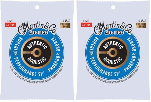 Martin MA540 Authentic Acoustic - SP - Phosphor Bronze Light(12-54) 41Y18MA540 (Pack of 2)