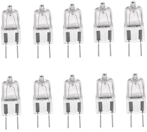 ALIVIM 10 Stück G8 120 V 20 W 35 W 50 W Halogen-Leuchtmittel aus Glas LED eingefügte Lampe mit warmweißer Kristallperle 35 W