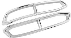 Endrohrabdeckung Auspuffblende Für Audi A6 C8 2019 2020 2021 2022,Schalldämpfer Auspuffrohrabdeckung Trim Car Styling Externes ZubehöR,A-Shape A-Silver