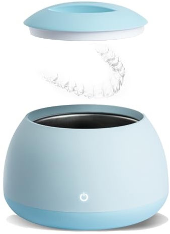 Zima Dental Pod | Himmelblau | Ultraschallreiniger für Zahnschienen | Reinigt Aligner, Knirscherschienen, Beißschienen, lose Zahnspangen und Prothesen | Mund- und Zahnpflege