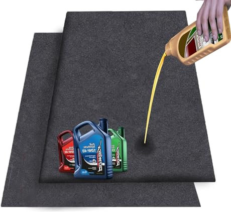 TRIDOK 2 tappetini da garage da 91,4 x 152,4 cm, per pavimenti e olio, strato di supporto impermeabile, protegge il pavimento da fuoriuscite, gocciolamenti, schizzi e macchie