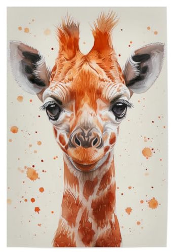 artboxONE Poster 45x30 cm Fr Kinder Baby Giraffe (matart) hochwertiger Design Kunstdruck - Bild giraffe baby giraffe