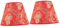 SEWOART 2St Lampenschirm Tuch helle Farbtöne Muster Abdeckungen für Beleuchtungskörper Tischlampe Vintage Kronleuchter gedruckt Nachtlicht Schatten retro Stoff rot