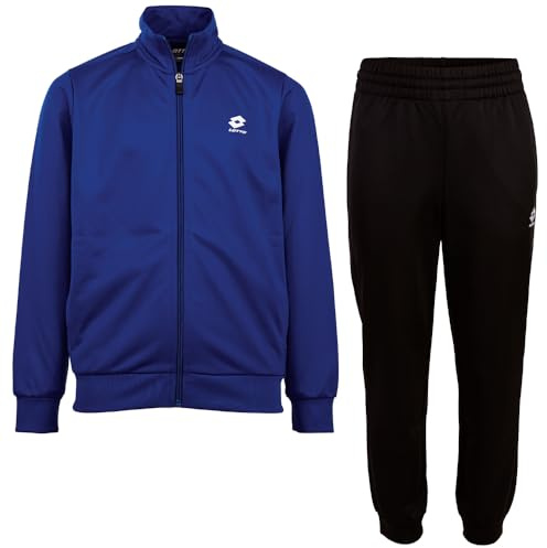 LOTTO Trainingsanzug Kinder Rot & Schwarz in Größe I Jogginganzug Kinder Regular Fit, 100% Polyester I Unisex Sportanzug für Jungen & Mädchen I Elastischer Bund & praktische Seitentaschen